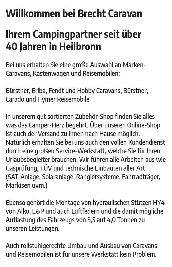 Campingwagen Vermietung für 76133 Karlsruhe - Wolfartsweier, Scheibenhardt, Rüppurr, Rintheim, Palmbach, Oststadt und Oberreut, Nordweststadt, Nordstadt